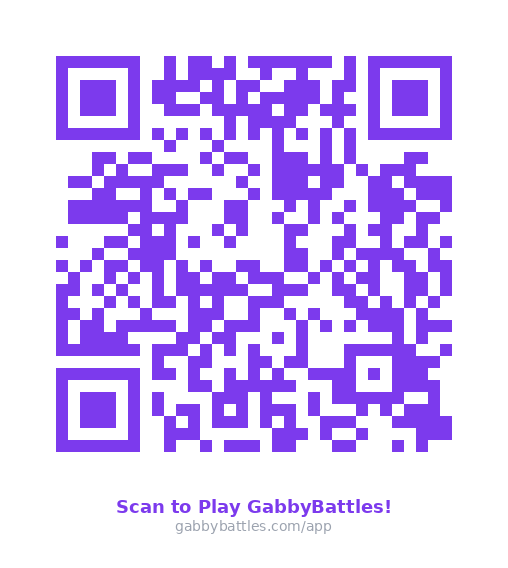 QR Code — Scan to play GabbyBattles